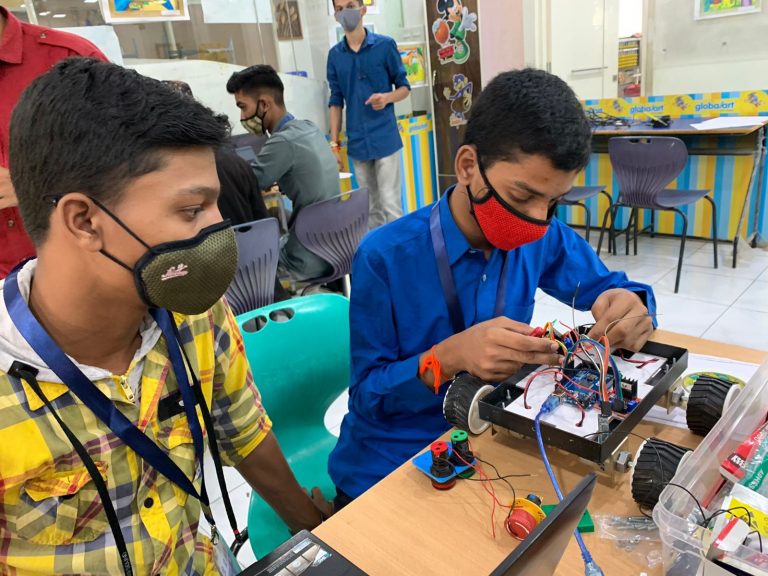 Student winning a competition